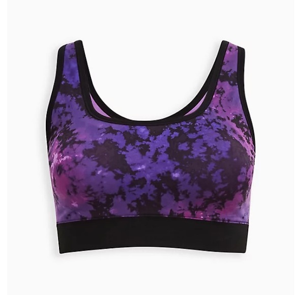 TORRID NWT LIGHTLY PADDED SEAMLESS BRALETTE - TIE DYE PURPLE - Picture 6 of 7